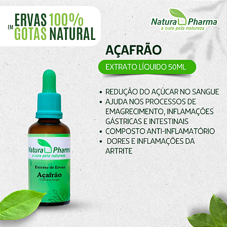 Extrato Fluido de Açafrão - 50ml