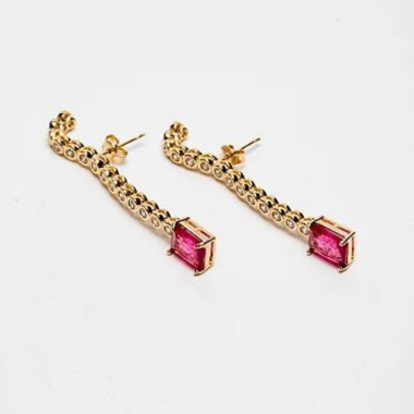 Brinco EARHOOK Pendulo Retângulo