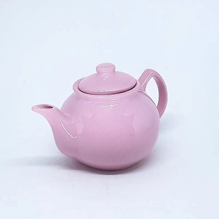 Conjunto De Chá Em Porcelana Com Bule Rosa 700 Ml