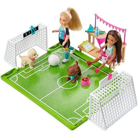 Barbie Dreamhouse Adventures Conjunto de jogos de futebol de boneca