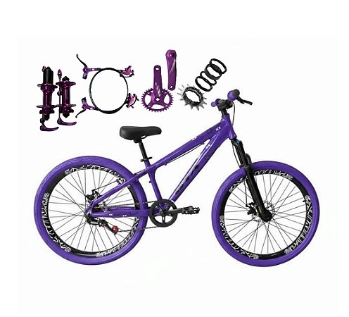 Bicicleta 26 Gta Rebel Freeride Single K7 Barulhento Freio Hidraulico Vmaxx Flame