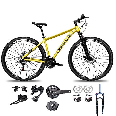 Bicicleta Aro 29 Absolute Nero 5 Kit 2x9 Gta Sunrun K7 Freio a Disco Garfo com Trava