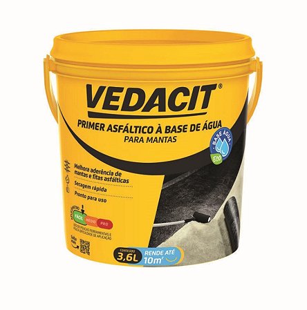 Vedacit Prime Asfaltico Base Agua 3,6L