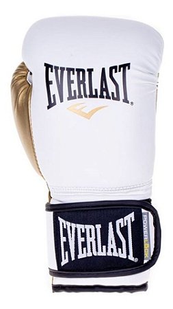 Luvas Boxe Muay Thai - Powerlock Branco Dourado - Everlast