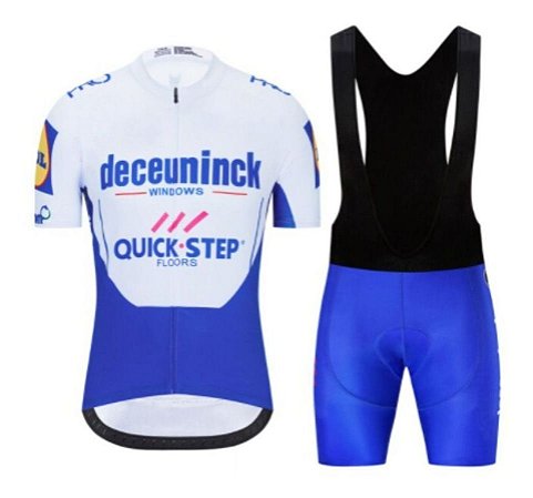 Roupa Ciclismo Masc. Bretelle Gel 9d + Camisa - Quick Step