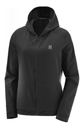 Jaqueta Modelo Fit Hoodie Ii Com Capuz Preto - Salomon