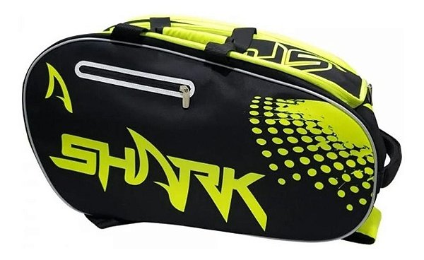 Raqueteira De Beach Tennis E Padel Preto Amarelo Shark