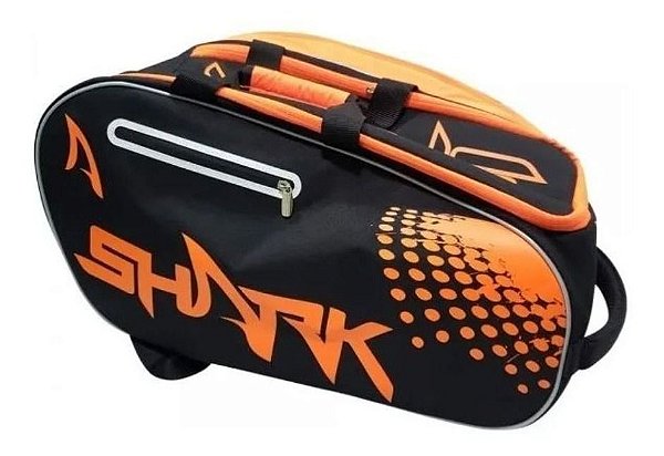 Raqueteira De Beach Tennis E Padel Preto Laranja Shark