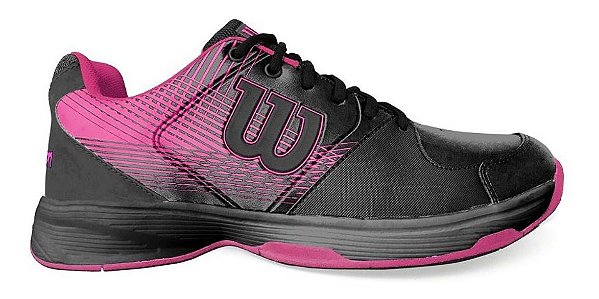 Tênis Wilson Modelo Ace Plus Feminino - Preto Com Pink