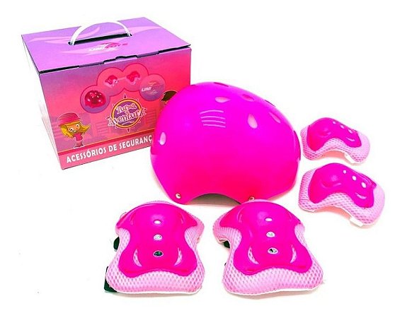 Kit Proteção Infantil Unitoys Rosa - Acessórios De Segurança