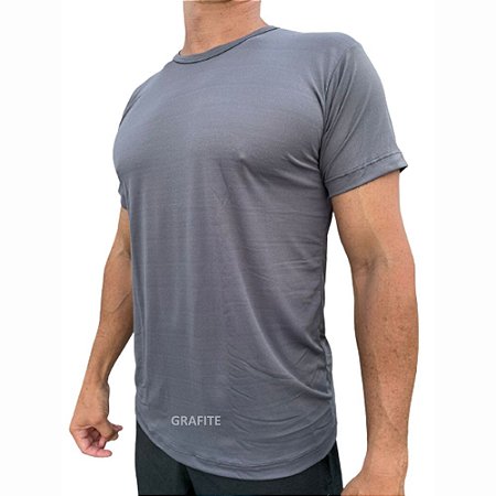 Camiseta 100% Crepe Poliamida - Leve E Refrescante - Grafite