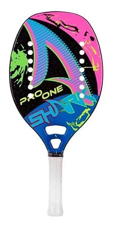 Raquete De Beach Tennis Shark Pro One Carbono + Fibra