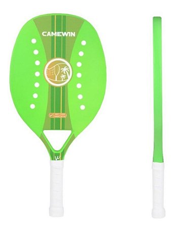 Raquete De Beach Tennis Camewin Em Carbono New Verde Limão