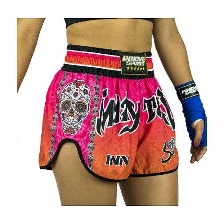Shorts Muay Thai Innove Modelo Sugar Skull