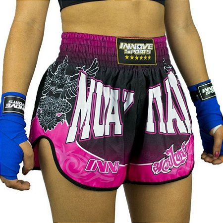 Shorts Muay Thai Innove Modelo Pink Garuda