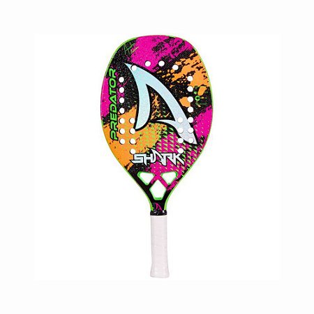 Raquete Beach Tennis Shark Predator, Carbono 3k, André Baran