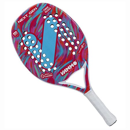 Raquete Beach Tennis Vammo Next Gen Fibra E Eva - Rosa