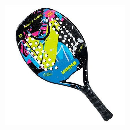 Raquete Beach Tennis Vammo Next Gen Fibra E Eva - Azul