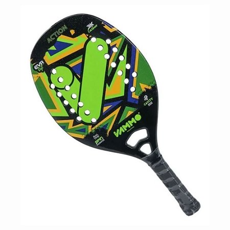 Raquete Beach Tennis Vammo Action, Full Carbono 3k - Verde