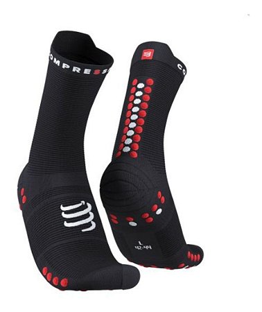 Meia Compressão V4 Compressport - Cano Médio - Run - Preto