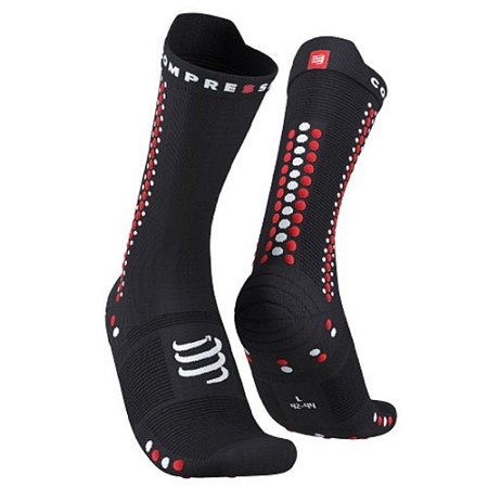 Meia Compressão V4 Bike Compressport - Cano Médio - Preto