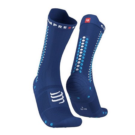 Meia Compressão V4 Bike Compressport - Cano Médio - Azul