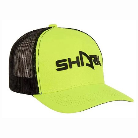 Boné Shark Beach Tênnis - Ajustável Verde Neon Rede Preta