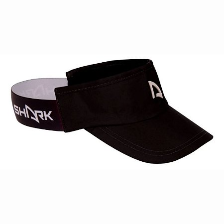 Viseira Shark Beach Tennis - Preto Flex Ajustável