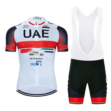 Roupa Ciclismo Masculino Bretelle + Camisa Mod. Emirates