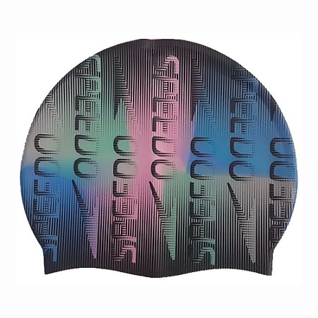 Touca De Natação Team Speedo Cap Rosa Arco Iris Silicone