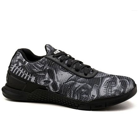Tênis Rock Fit Grip 3 Song Cinza Sola Preta Cross Training