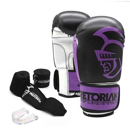 Kit Luva Pretorian Performance Bucal Bandagem Boxe Muay Thai