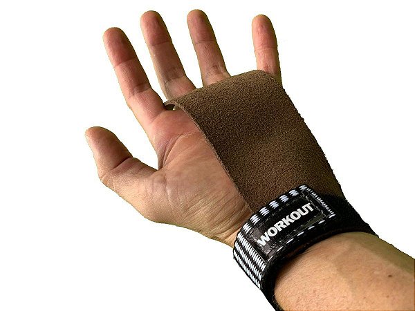 Luva Grip De Couro 2 dedos Crossfit - Workout Protrainer