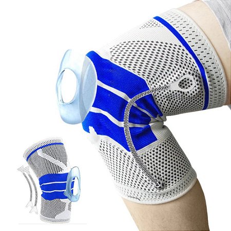 Joelheira Compressão Pad Silicone Aço flexível Estabilidade