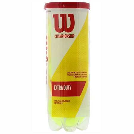 Bola Tênis Wilson Championship Extra Duty Tubo com 3 Bolas