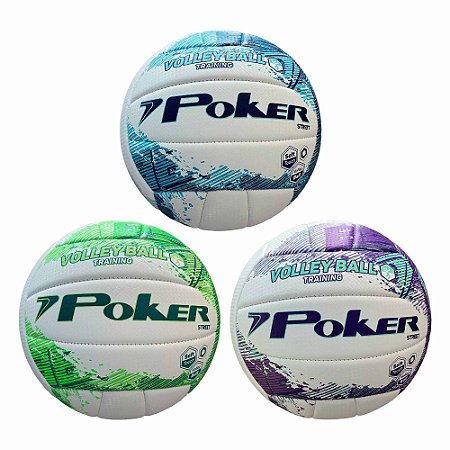 Bola Vôlei Training Street PVC Poker Soft Macio Costurada