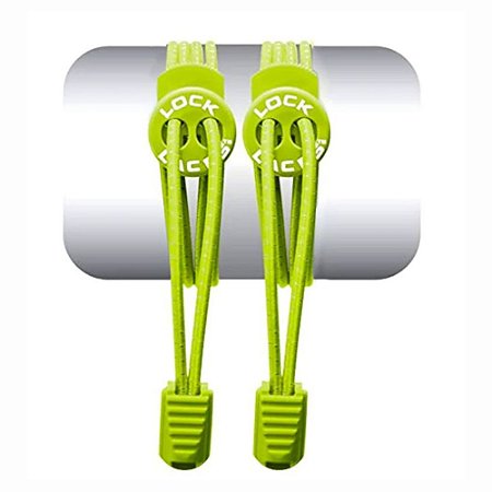 Cadarço Elástico Lock Laces cor Verde Corrida Triathlon