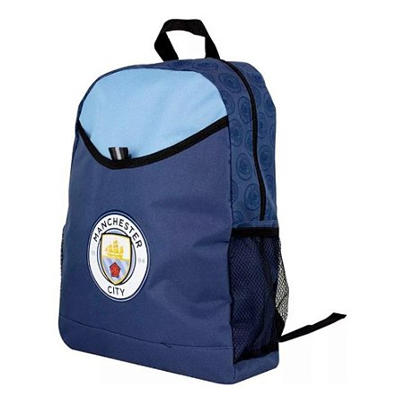 Mochila Bolsa Manchester City Zíper Único 14L Mala Escola