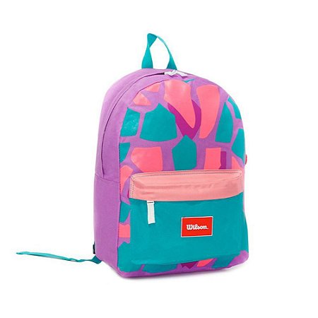 Mochila Esportiva Rock Lilás Verde Wilson 25L Poliéster Leve
