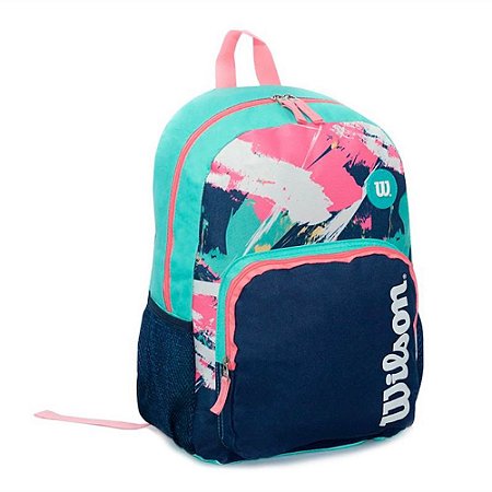 Mochila Esportiva Wilson Mod. Paint 25L Verde Azul Poliéster