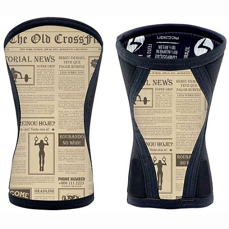 Joelheira Neoprene 7mm Acction Brasil News Paper Cross LPO