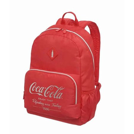 Mochila Coca Cola Atlanta Unissex Vermelho Poliéster Casual