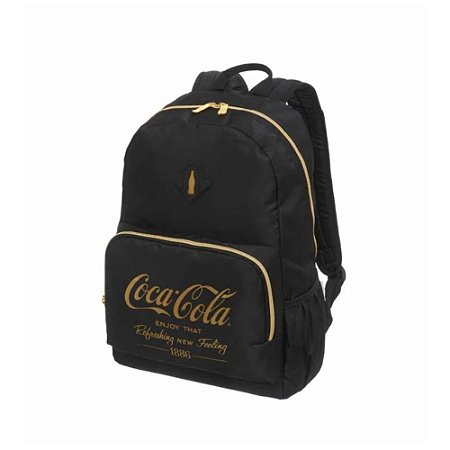Mochila Coca Cola Atlanta Unissex Preto Poliéster Casual