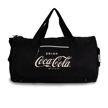 Bolsa Mala Coca Cola Color Trend Unissex Preto Poliéster