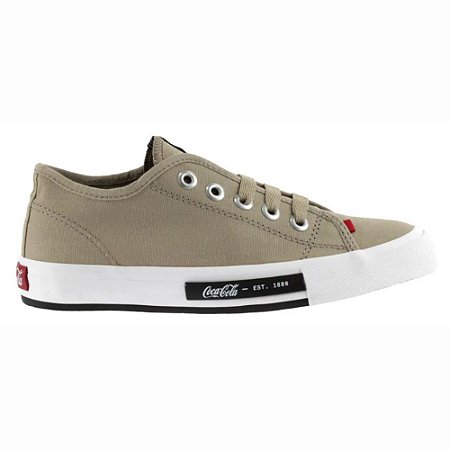 Tênis Coca Cola Shoes Daytona Caqui Feminino Casual Clássico