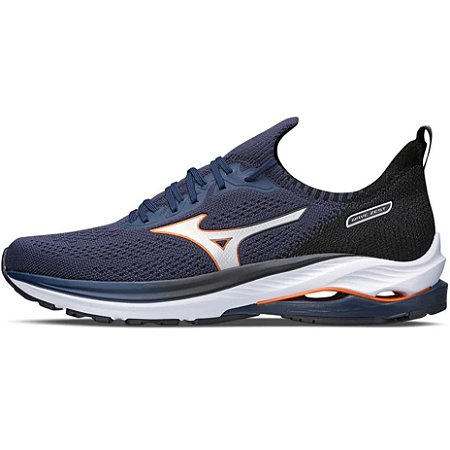 Tênis Mizuno Wave Zest Unissex Marinho Preto Corrida Treinos
