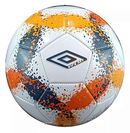 Bola de Futebol Umbro Mod Kick Off Para Campo Branco Laranja