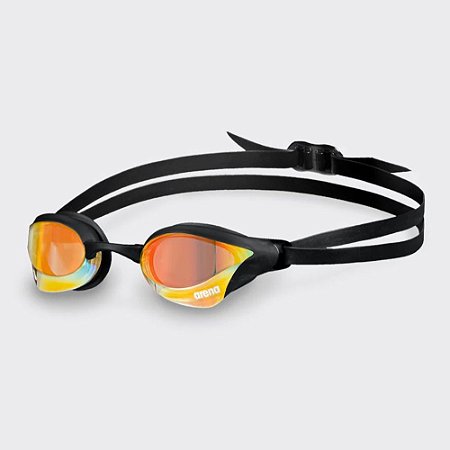 Óculos Natação Arena Cobra Core Swipe Mirror Amarelo Preto