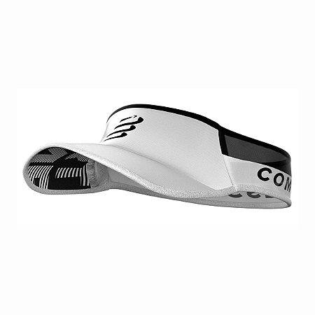 Viseira Ultralight Compressport Unissex Branco Triathlon Run