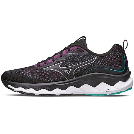 Tênis Mizuno Wave Way 3 Feminino Preto Pink Corrida Treinos